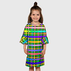 Платье клеш для девочки Цветной беспредел, цвет: 3D-принт — фото 2