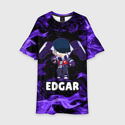 Платье клеш для девочки BRAWL STARS EDGAR, цвет: 3D-принт