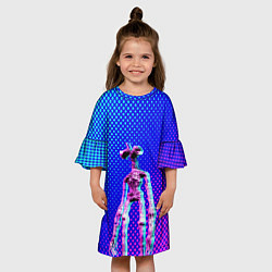 Платье клеш для девочки Siren Head - Helloween, цвет: 3D-принт — фото 2
