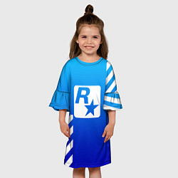 Платье клеш для девочки ROCKSTAR GAME, цвет: 3D-принт — фото 2
