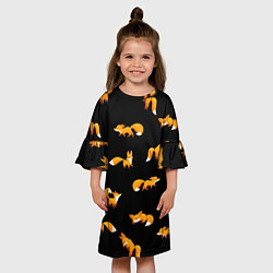 Платье клеш для девочки Лисы, цвет: 3D-принт — фото 2