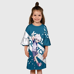 Платье клеш для девочки Киллуа Золдик, цвет: 3D-принт — фото 2