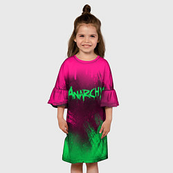 Платье клеш для девочки CS GO NEON REVOLUTION v2, цвет: 3D-принт — фото 2