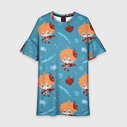 Платье клеш для девочки Чиби Чайльд, цвет: 3D-принт