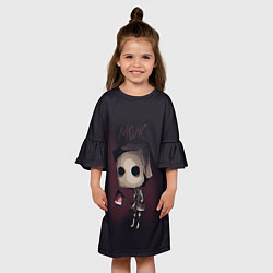 Платье клеш для девочки Little Nightmares 2 mono, цвет: 3D-принт — фото 2