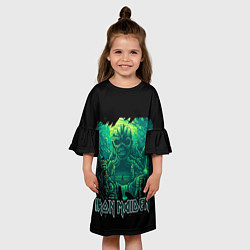 Платье клеш для девочки IRON MAIDEN, цвет: 3D-принт — фото 2