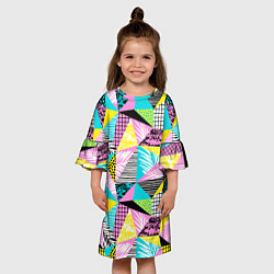 Платье клеш для девочки Ретро арт, цвет: 3D-принт — фото 2