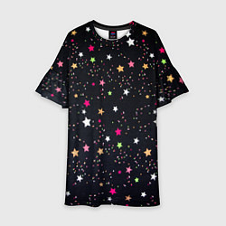 Платье клеш для девочки Stars, цвет: 3D-принт