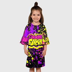 Платье клеш для девочки Friday Night Funkin, цвет: 3D-принт — фото 2
