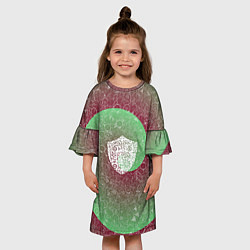 Платье клеш для девочки Щит АПВ 176ВЗ, цвет: 3D-принт — фото 2