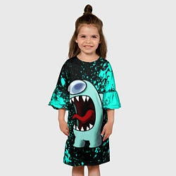 Платье клеш для девочки AMONG US АМОНГ АС, цвет: 3D-принт — фото 2
