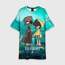 Платье клеш для девочки Little Nightmares 2, цвет: 3D-принт