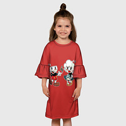 Платье клеш для девочки CUPHEAD, цвет: 3D-принт — фото 2