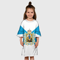 Платье клеш для девочки Архангельская область, цвет: 3D-принт — фото 2