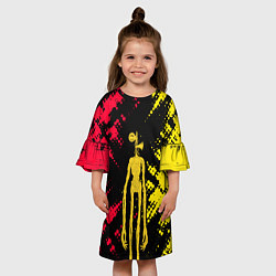 Платье клеш для девочки СИРЕНОГОЛОВЫЙ, цвет: 3D-принт — фото 2
