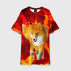 Платье клеш для девочки Fire Fox, цвет: 3D-принт
