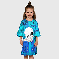 Платье клеш для девочки САНС SANS, цвет: 3D-принт — фото 2