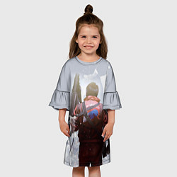Платье клеш для девочки Akira, цвет: 3D-принт — фото 2