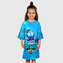 Платье клеш для девочки Сквик Squeak Brawl Stars, цвет: 3D-принт — фото 2