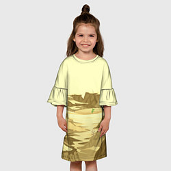 Платье клеш для девочки Пустыня, цвет: 3D-принт — фото 2