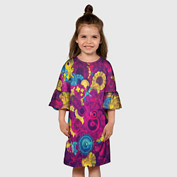 Платье клеш для девочки PINK FLOW, цвет: 3D-принт — фото 2