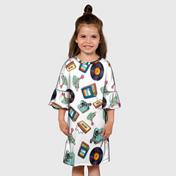 Платье клеш для девочки Стиль 80х, цвет: 3D-принт — фото 2