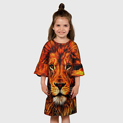 Платье клеш для девочки LION, цвет: 3D-принт — фото 2