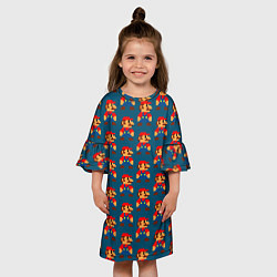 Платье клеш для девочки Марио, цвет: 3D-принт — фото 2