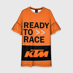 Платье клеш для девочки KTM READY TO RACE Z, цвет: 3D-принт