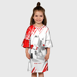 Платье клеш для девочки Love, Death and Cats Любов, смерть и котики Z, цвет: 3D-принт — фото 2