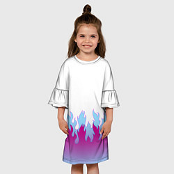 Платье клеш для девочки ПЛАМЯ 1 0, цвет: 3D-принт — фото 2