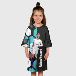 Платье клеш для девочки Эден Азар, цвет: 3D-принт — фото 2