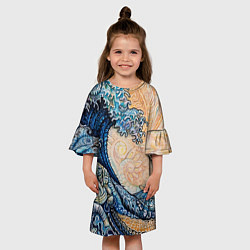 Платье клеш для девочки Indian Ocean psychedelics, цвет: 3D-принт — фото 2