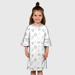 Платье клеш для девочки Дно Морское, цвет: 3D-принт — фото 2