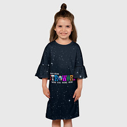 Платье клеш для девочки Astroworld, цвет: 3D-принт — фото 2