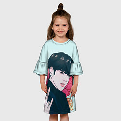 Платье клеш для девочки Мин Юнги, цвет: 3D-принт — фото 2
