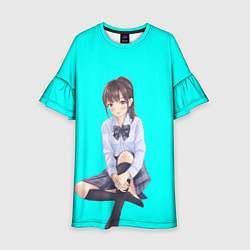 Платье клеш для девочки Anime girl, цвет: 3D-принт