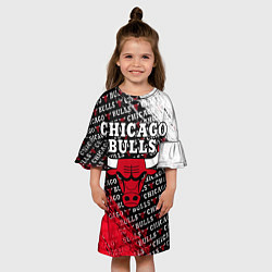 Платье клеш для девочки CHICAGO BULLS 6, цвет: 3D-принт — фото 2