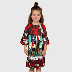 Платье клеш для девочки Farcry5, цвет: 3D-принт — фото 2