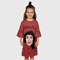 Платье клеш для девочки Amelie art, цвет: 3D-принт — фото 2