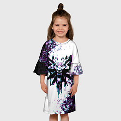 Платье клеш для девочки THE WITCHER GLITCH ГЛИТЧ, цвет: 3D-принт — фото 2