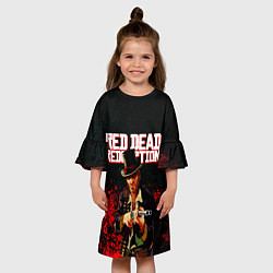Платье клеш для девочки Red Dead Redemption Bandit, цвет: 3D-принт — фото 2