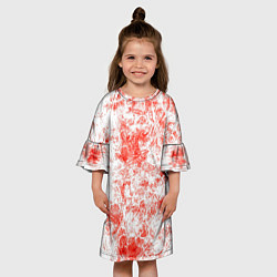 Платье клеш для девочки Кроваво-грязные пятна, цвет: 3D-принт — фото 2