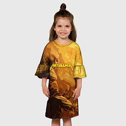 Платье клеш для девочки Metallica Music, цвет: 3D-принт — фото 2