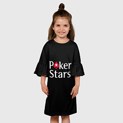 Платье клеш для девочки Poker Stars, цвет: 3D-принт — фото 2