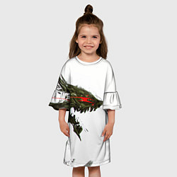 Платье клеш для девочки БЕРСЕРК красками, цвет: 3D-принт — фото 2