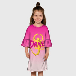 Платье клеш для девочки Драйв, цвет: 3D-принт — фото 2