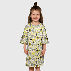 Платье клеш для девочки Кубок Дэвиса, цвет: 3D-принт — фото 2