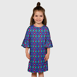 Платье клеш для девочки Узор, цвет: 3D-принт — фото 2