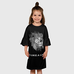Платье клеш для девочки BE LIKE A LION, цвет: 3D-принт — фото 2